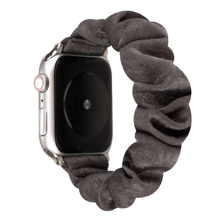 For Apple Watch Series 7 41mm / 6 & SE & 5 & 4 40mm / 3 & 2 & 1 38mm Cloth + Stainless Steel Hair...