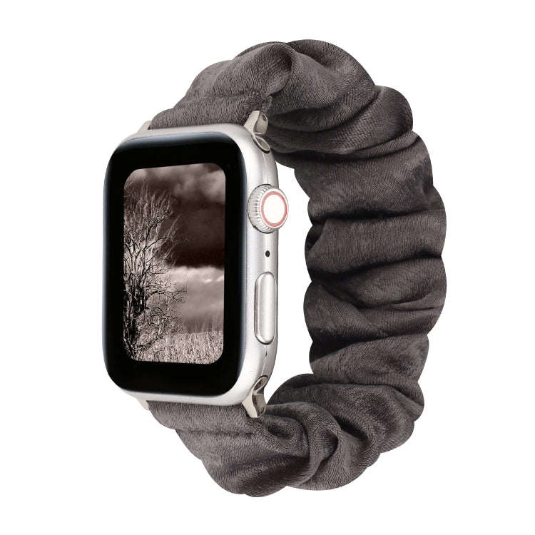 For Apple Watch Series 7 41mm / 6 & SE & 5 & 4 40mm / 3 & 2 & 1 38mm Cloth + Stainless Steel Hair...