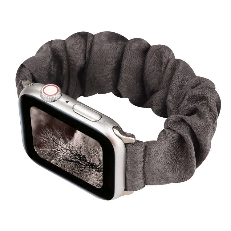 For Apple Watch Series 7 41mm / 6 & SE & 5 & 4 40mm / 3 & 2 & 1 38mm Cloth + Stainless Steel Hair...