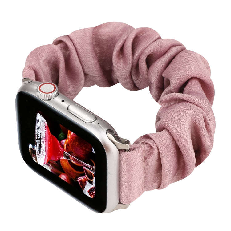 For Apple Watch Series 7 45mm / 6 & SE & 5 & 4 44mm / 3 & 2 & 1 42mm Cloth + Stainless Steel Hair...