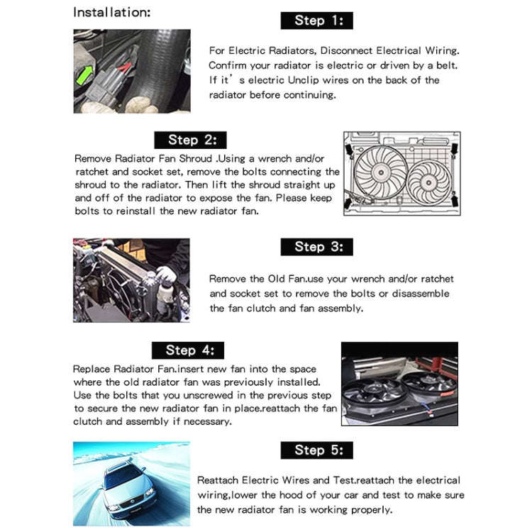 7 inch 12V 80W Car Powerful Transmission Oil Cooling Fan with Mounting Accessorie
