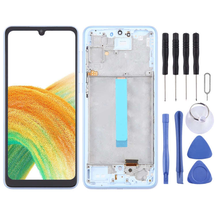 For Samsung Galaxy A33 5G SM-A336 6.36 inch OLED LCD Screen Digitizer Full Assembly with Frame (B...