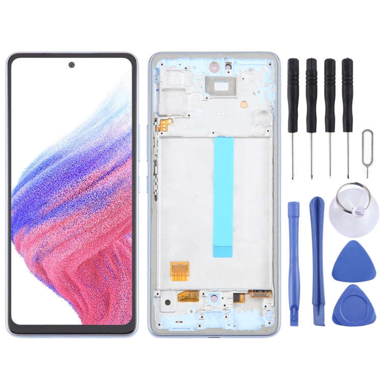 For Samsung Galaxy A53 5G SM-A536 6.48 inch OLED LCD Screen Digitizer Full Assembly with Frame (B...