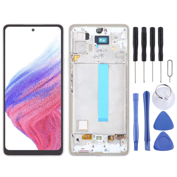 For Samsung Galaxy A53 5G SM-A536 6.48 inch OLED LCD Screen Digitizer Full Assembly with Frame (W...
