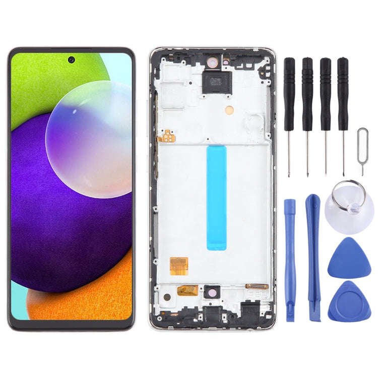 For Samsung Galaxy A52 4G SM-A525 6.43 inch OLED LCD Screen Digitizer Full Assembly with Frame (W...