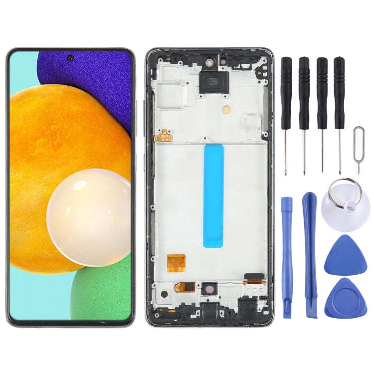 For Samsung Galaxy A52 5G SM-A526 OLED LCD Screen Digitizer Full Assembly with Frame