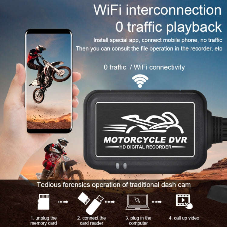 SE3 Dual AHD 1080P Waterproof HD Motorcycle DVR Without Screen, Support TF Card / Cycling Video /...