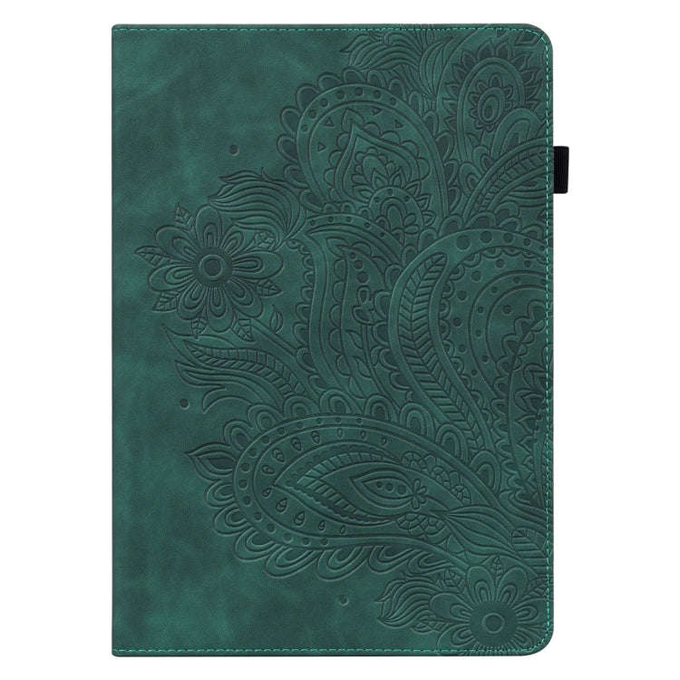 For Huawei MatePad SE 10.4 2022 Peacock Embossed Pattern Leather Tablet Case(Green)