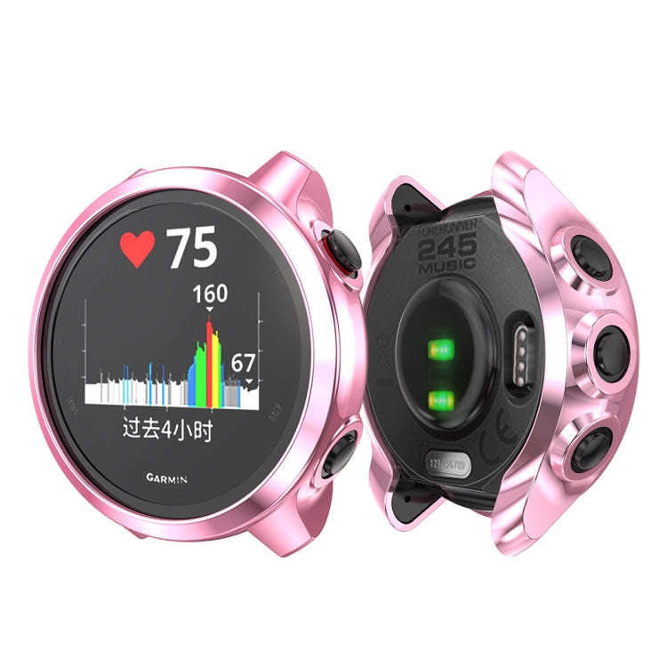 For Garmin Forerunner 245 TPU Electroplated Watch Case(Pink)