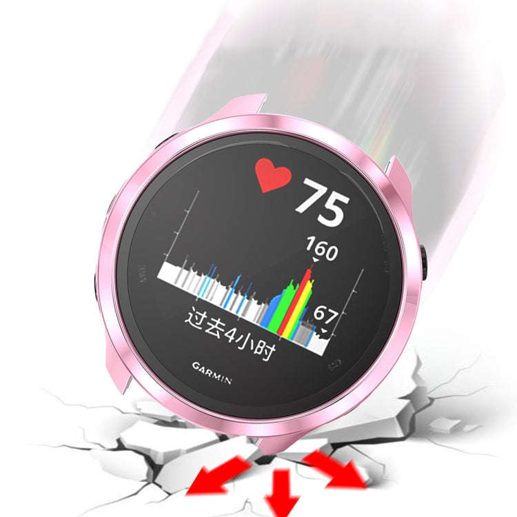 For Garmin Forerunner 245 TPU Electroplated Watch Case(Pink)