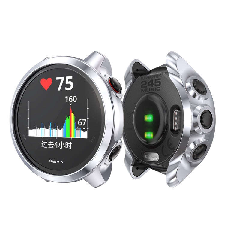 For Garmin Forerunner 245 TPU Electroplated Watch Case(Gray)