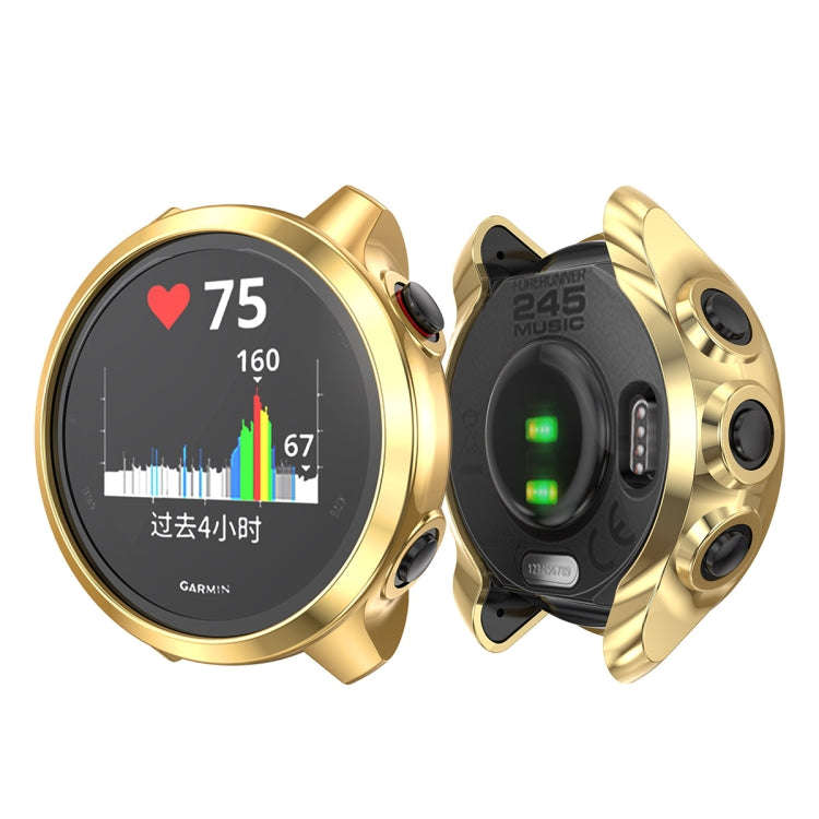 For Garmin Forerunner 245 TPU Electroplated Watch Case(Golden)