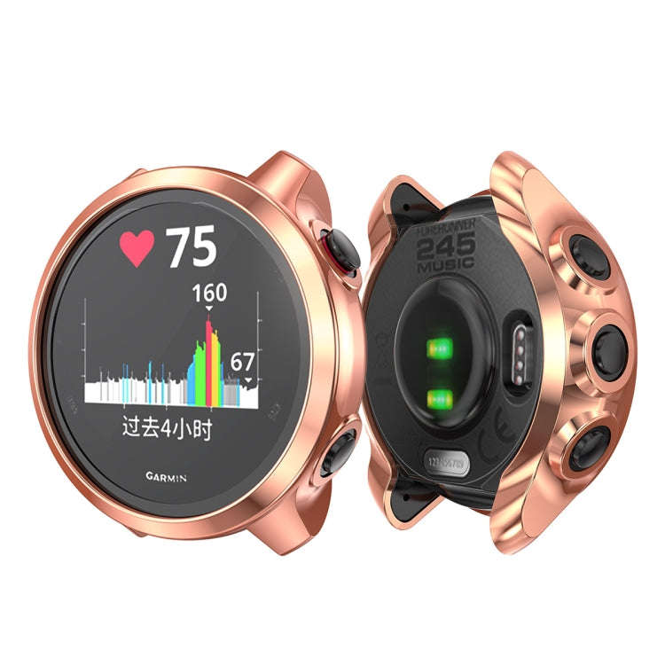 For Garmin Forerunner 245 TPU Electroplated Watch Case(Rose Gold)