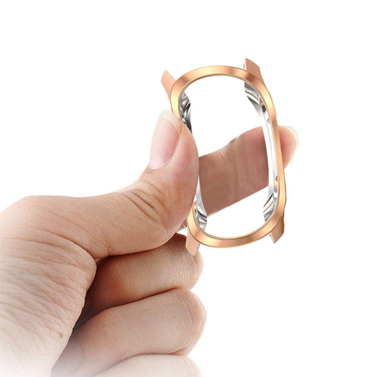 For Garmin Forerunner 245 TPU Electroplated Watch Case(Rose Gold)