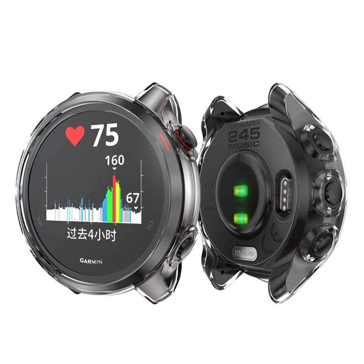 For Garmin Forerunner 245 TPU Electroplated Watch Case(Transparent)