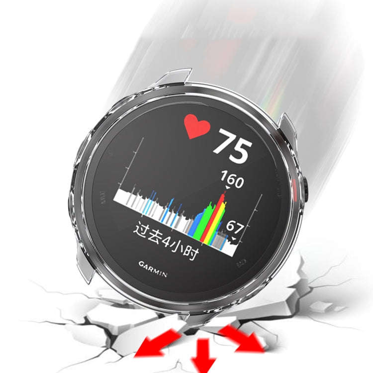 For Garmin Forerunner 245 TPU Electroplated Watch Case(Transparent)