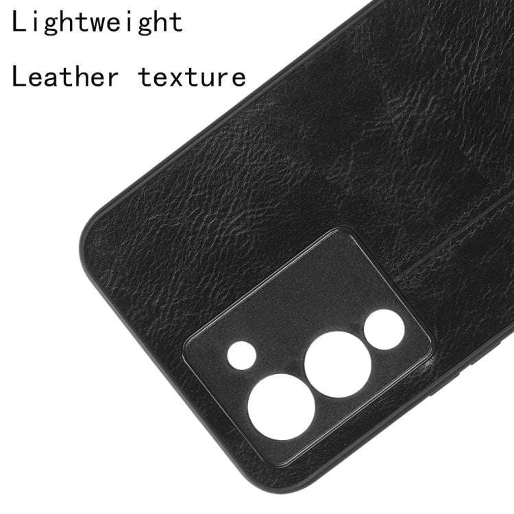 For Infinix Note 12 G96 Sewing Cow Pattern Skin PC + PU + TPU Phone Case(Black)