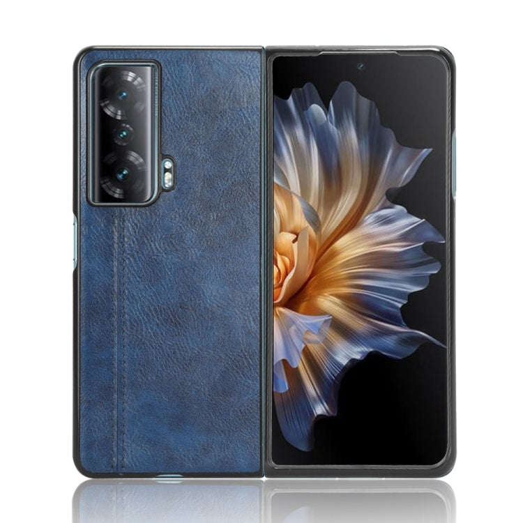 For Honor Magic Vs Sewing Cow Pattern Skin PC + PU + TPU Phone Case(Blue)