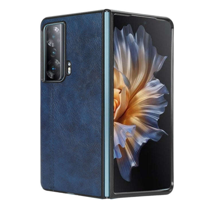 For Honor Magic Vs Sewing Cow Pattern Skin PC + PU + TPU Phone Case(Blue)