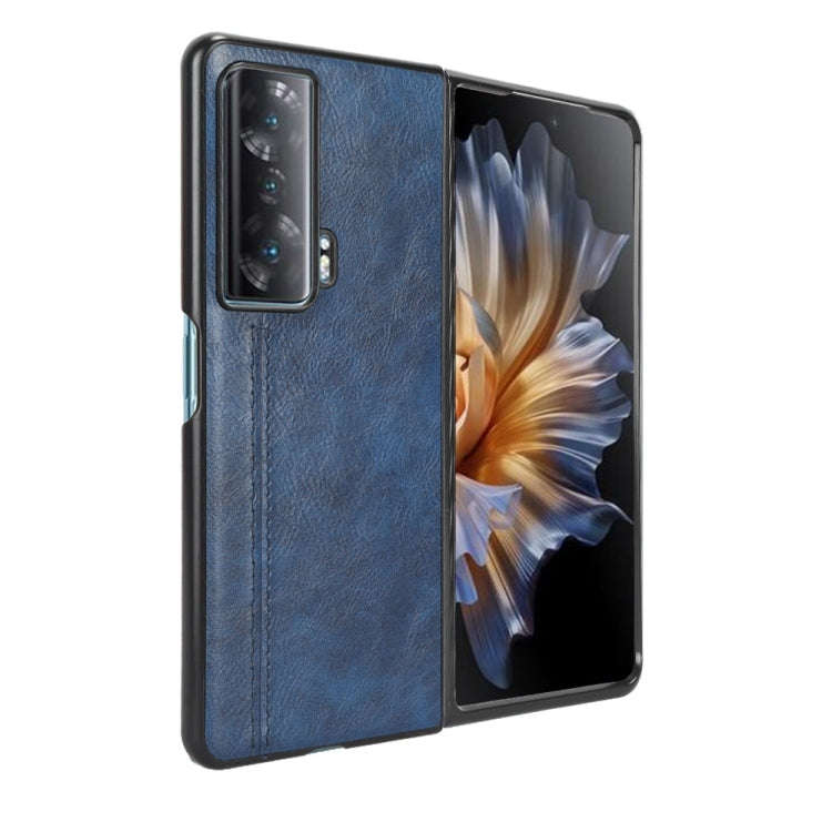 For Honor Magic Vs Sewing Cow Pattern Skin PC + PU + TPU Phone Case(Blue)
