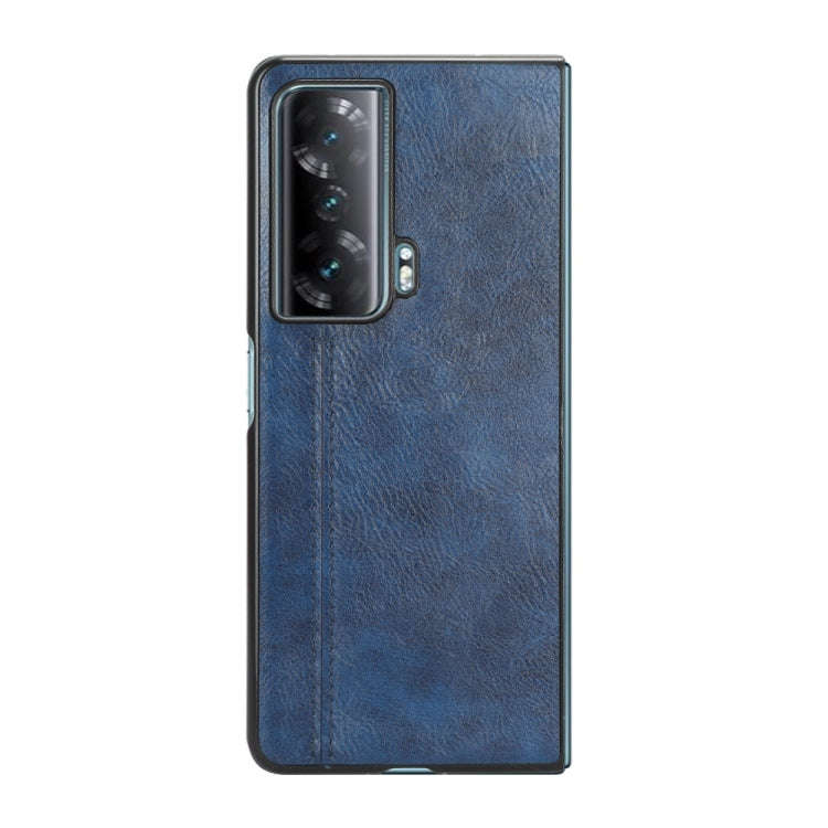 For Honor Magic Vs Sewing Cow Pattern Skin PC + PU + TPU Phone Case(Blue)