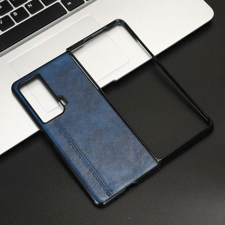 For Honor Magic Vs Sewing Cow Pattern Skin PC + PU + TPU Phone Case(Blue)