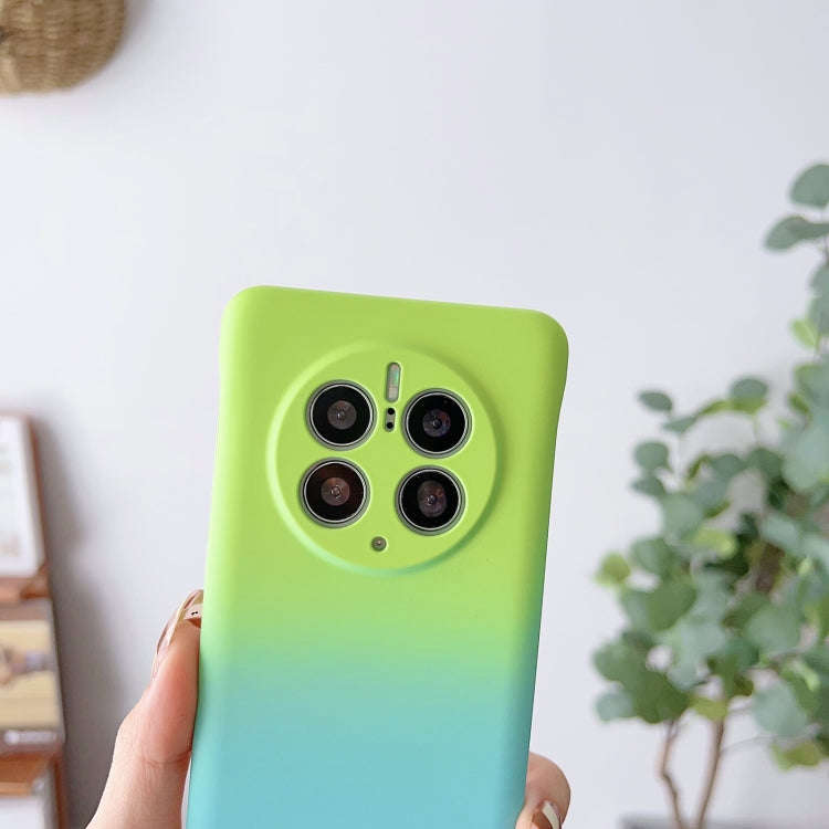 For Huawei Mate 50 Frameless Skin Feel Gradient Phone Case(Green Blue)