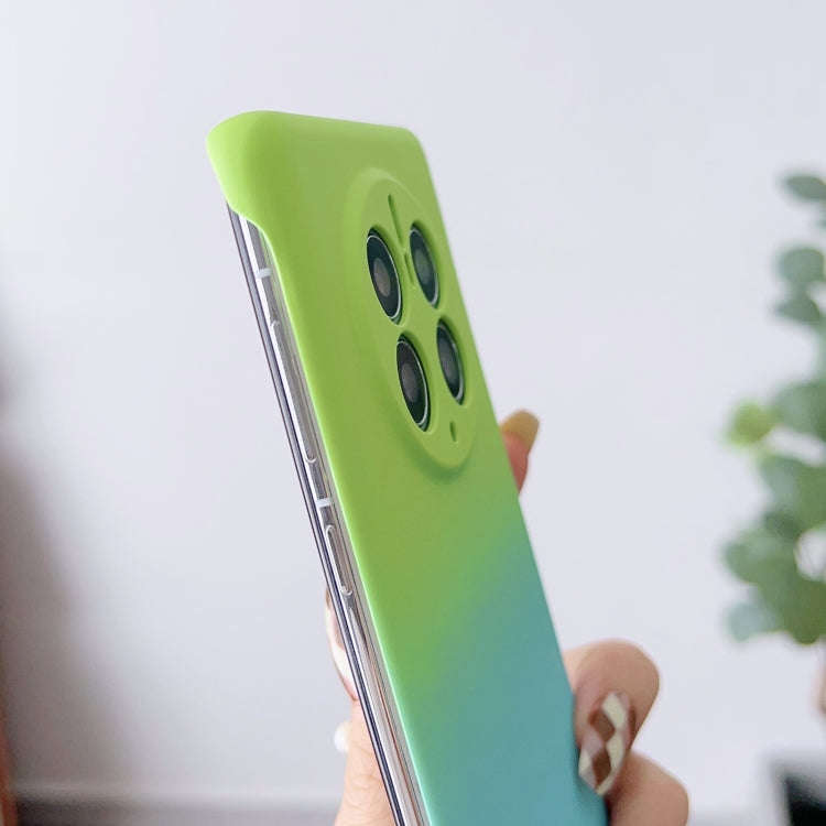 For Huawei Mate 50 Frameless Skin Feel Gradient Phone Case(Green Blue)