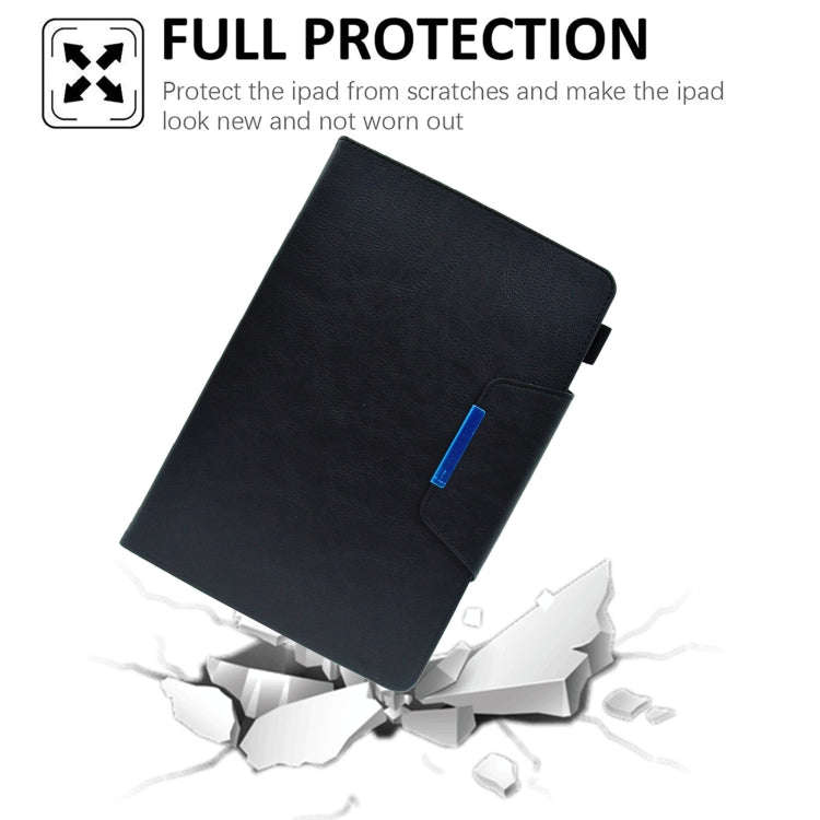 For 8 inch Suede Cross Texture Magnetic Clasp Leather Tablet Case(Black)