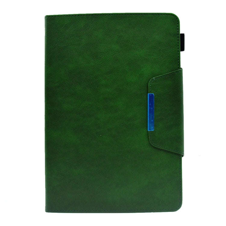 For 8 inch Suede Cross Texture Magnetic Clasp Leather Tablet Case(Green)
