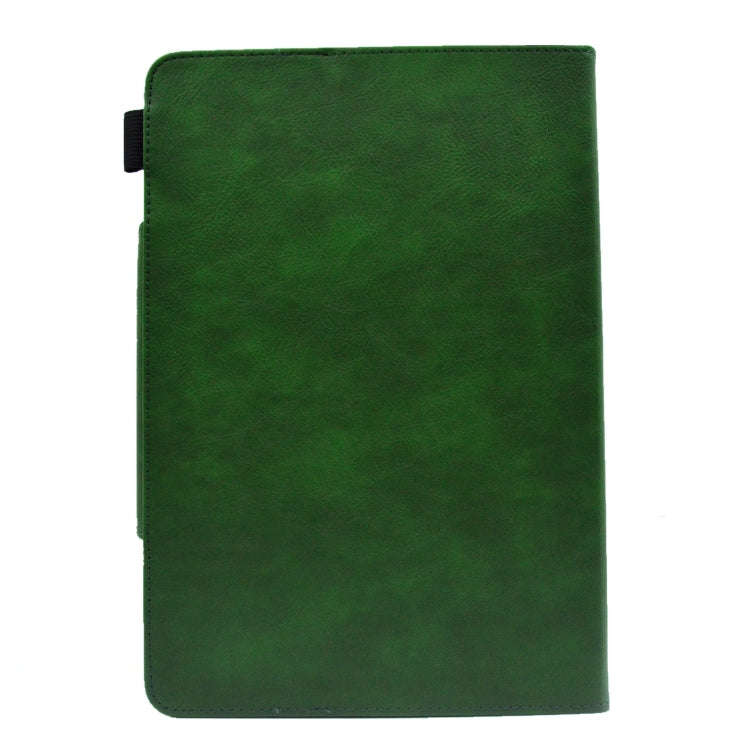 For 8 inch Suede Cross Texture Magnetic Clasp Leather Tablet Case(Green)