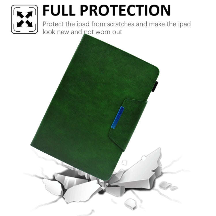 For 8 inch Suede Cross Texture Magnetic Clasp Leather Tablet Case(Green)