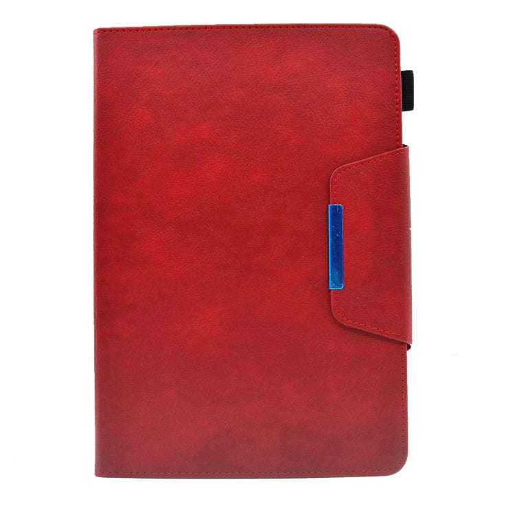For 8 inch Suede Cross Texture Magnetic Clasp Leather Tablet Case(Red)