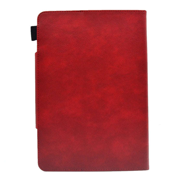For 8 inch Suede Cross Texture Magnetic Clasp Leather Tablet Case(Red)