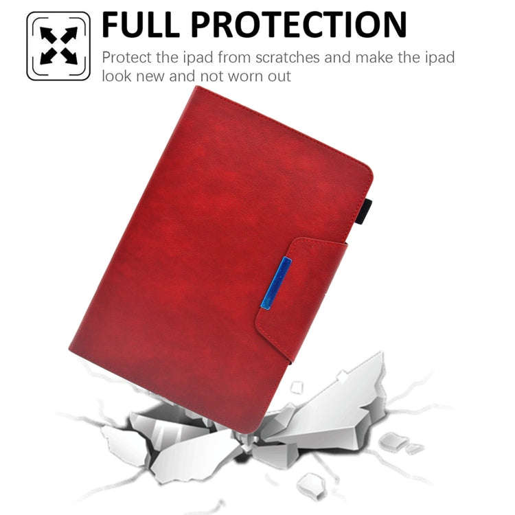 For 8 inch Suede Cross Texture Magnetic Clasp Leather Tablet Case(Red)