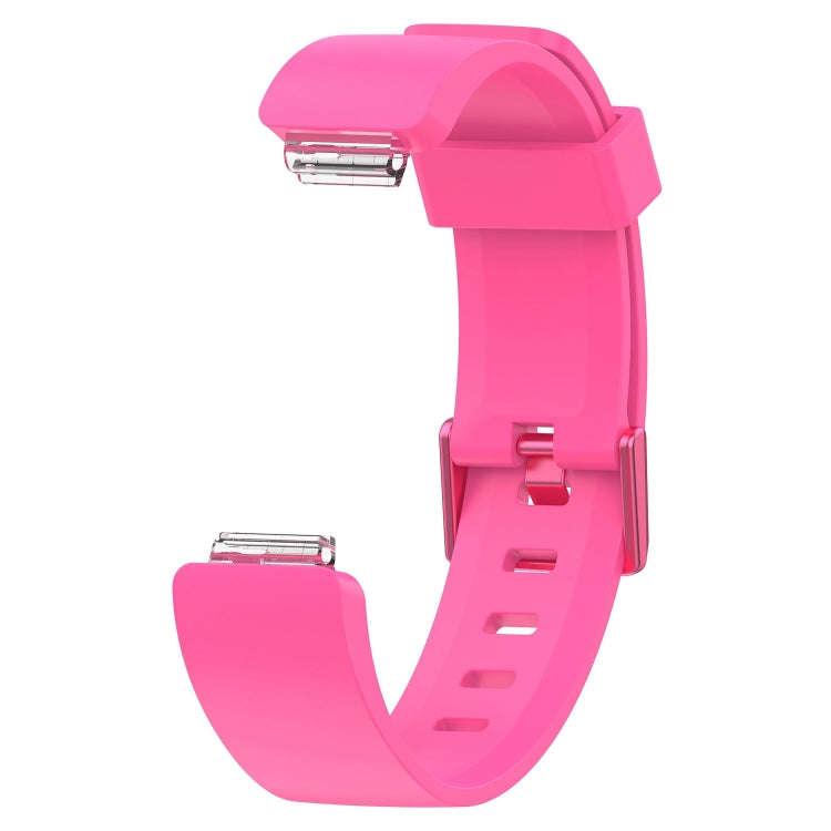For Fitbit Inspire / Inspire HR Glossy Surface Silicone  Watch Band, Size:S(Pink)