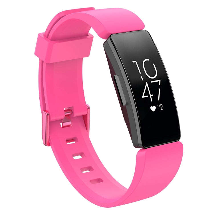 For Fitbit Inspire / Inspire HR Glossy Surface Silicone  Watch Band, Size:S(Pink)