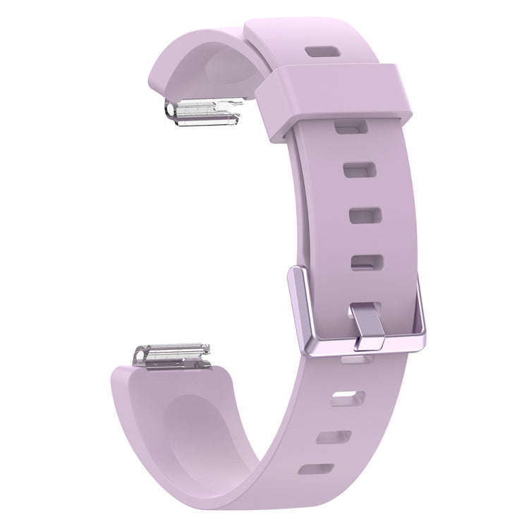 For Fitbit Inspire / Inspire HR Glossy Surface Silicone  Watch Band, Size:S(Light Purple)