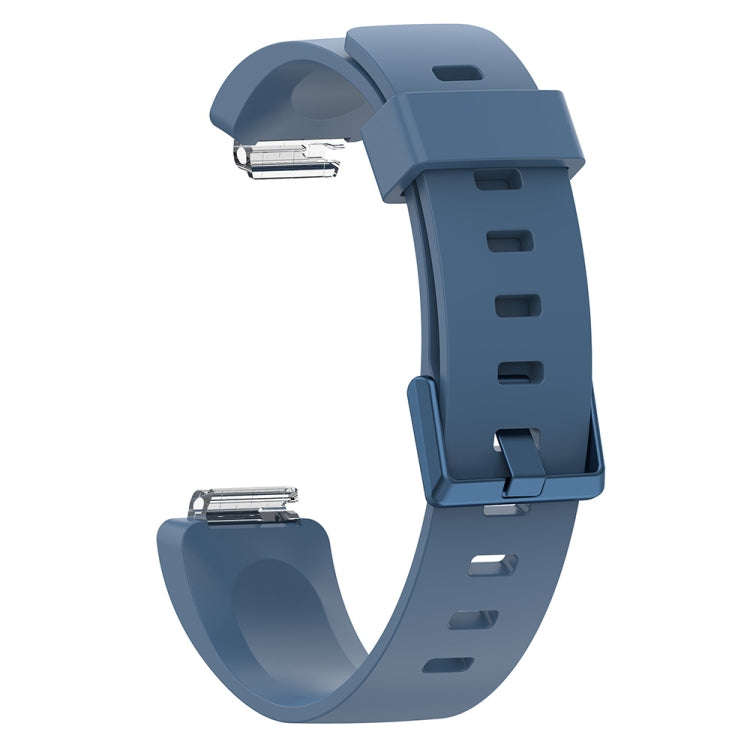 For Fitbit Inspire / Inspire HR Glossy Surface Silicone  Watch Band, Size:L(Blue Grey)