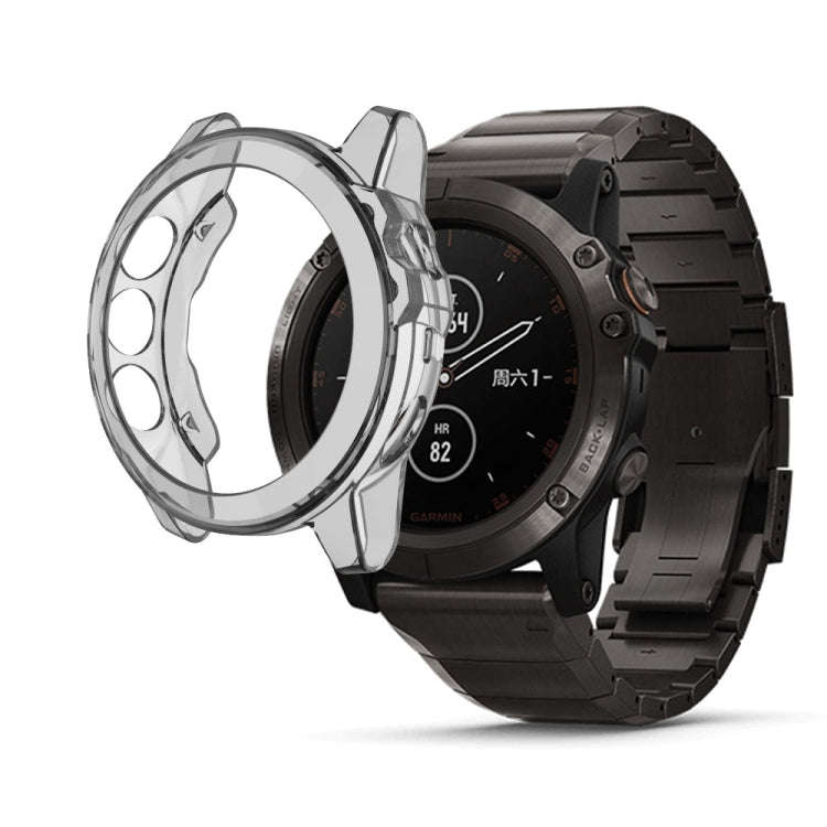 For Garmin Fenix 5X TPU Translucent Watch Case(Gray)