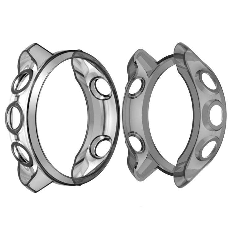 For Garmin Forerunner 245 TPU Translucent Watch Case(Black)