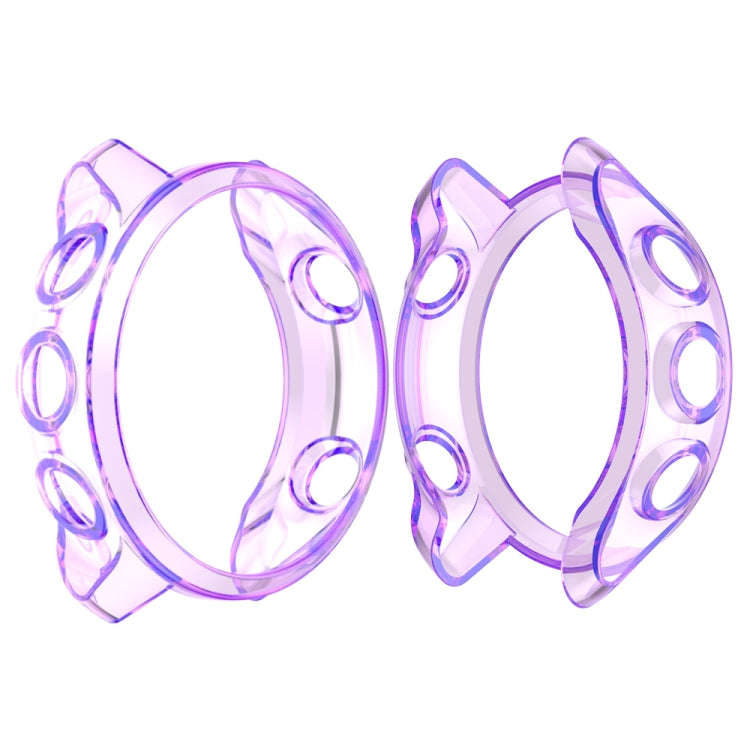 For Garmin Forerunner 245 TPU Translucent Watch Case(Purple)