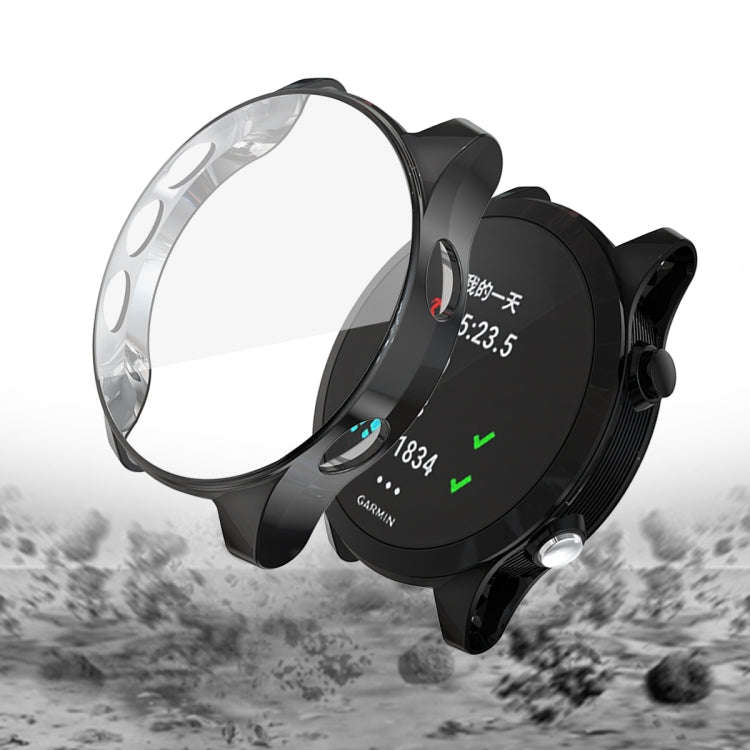For Garmin Forerunner 935 TPU Electroplated Watch Case(Black)