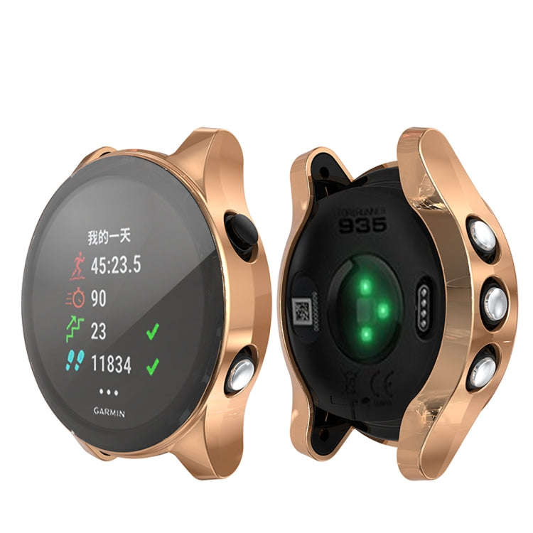 For Garmin Forerunner 935 TPU Electroplated Watch Case(Rose Gold)