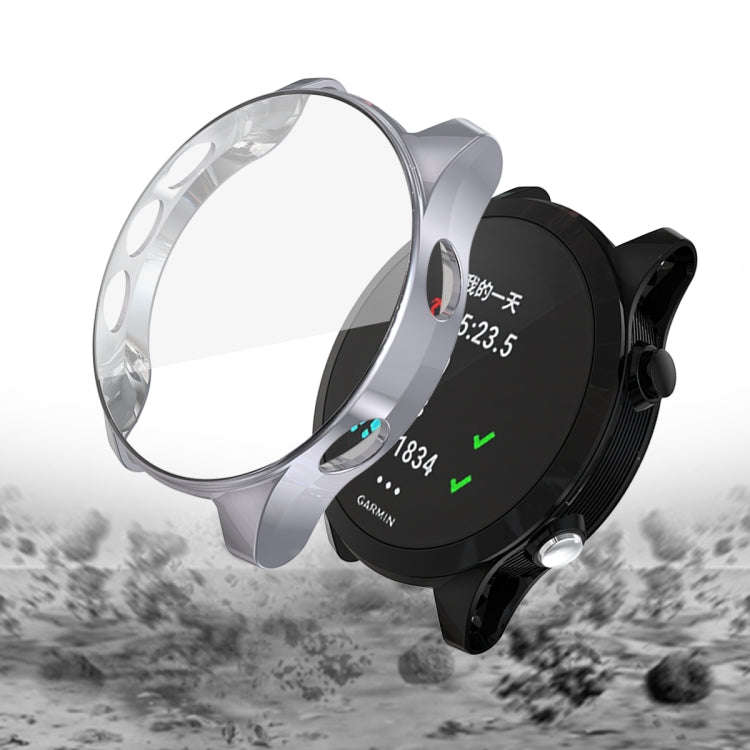 For Garmin Forerunner 935 TPU Electroplated Watch Case(Gun Color)