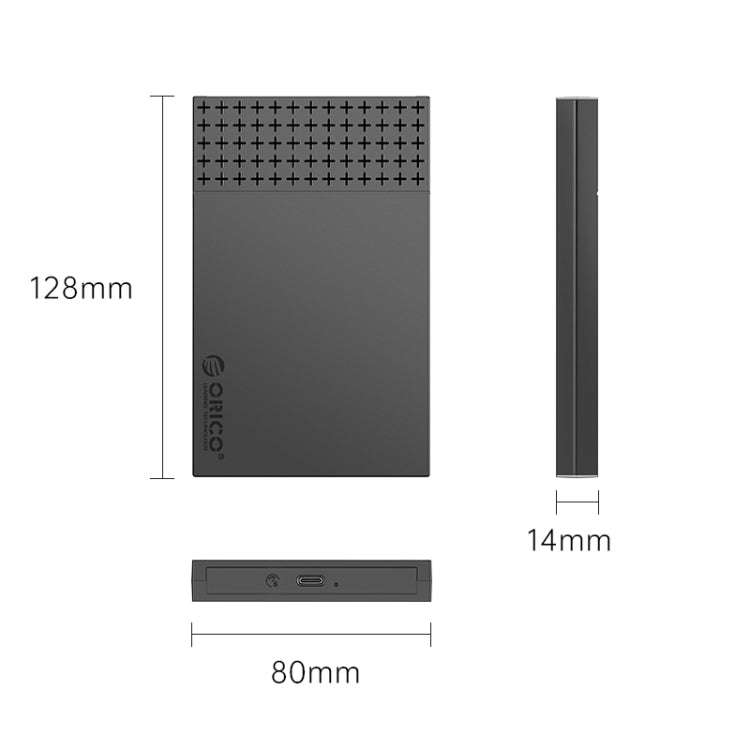 ORICO ORICO-2526C3-V1 2.5 inch USB 3.0 USB-A to Type-C Hard Drive Enclosure External Storage Case...