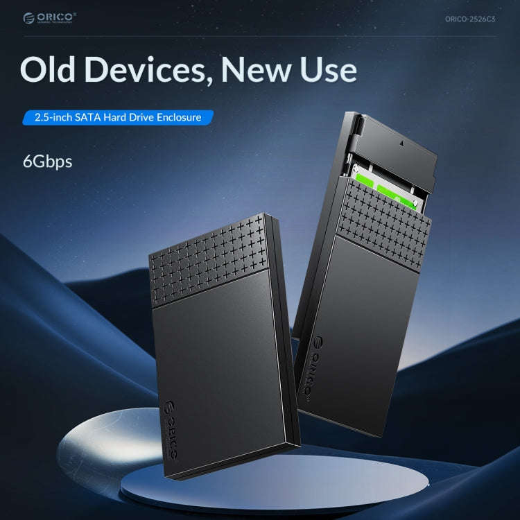ORICO ORICO-2526C3-V1 2.5 inch USB 3.0 USB-A to Type-C Hard Drive Enclosure External Storage Case...