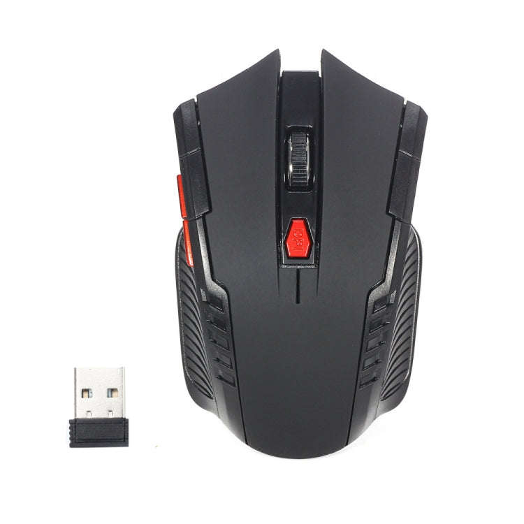 6-keys 2.4G 1600DPI Three-speed Adjustable Wireless Office Mouse(Black)