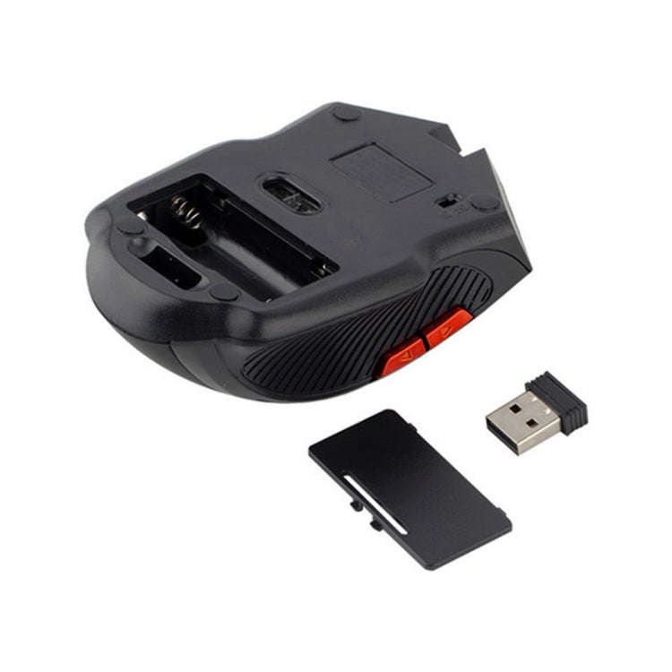 6-keys 2.4G 1600DPI Three-speed Adjustable Wireless Office Mouse(Black)