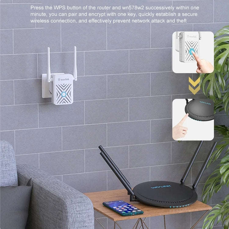 Wavlink WN578W2 300Mbps 2.4GHz WiFi Extender Repeater Home Wireless Signal Amplifier(AU Plug)